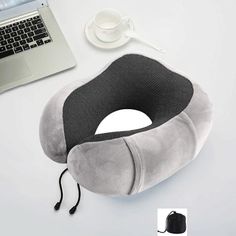 Luxurious Velvet Magnetic Memory Foam Travel Pillow - Ultimate Neck Support for On-the-Go Comfort Travel Pillow Airplane, Sky Blue Suit, Airplane Pillow, Neck Pillows, U Shaped Pillow, Neck Support Pillow, Memory Foam Pillows, Neck Pillow Travel, Comfortable Pillows