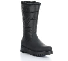 Kick your winter fashion game up a notch with this high-shaft boot that protects your feet in wet, chilly weather. From Bos. & Co. Winter Outdoor Ankle Heeled Boots, Winter Waterproof Knee-high Rain Boots, Winter High Ankle Platform Boots With Padded Ankle, Knee-high Waterproof Rain Boots For Winter, Winter Platform Boots With Padded High Ankle, Waterproof Knee-high Rain Boots For Winter, Leather Boots For Cold Weather And Winter, Weatherproof Boots For Winter Outdoor Activities, Weatherproof Winter Boots For Outdoor Activities