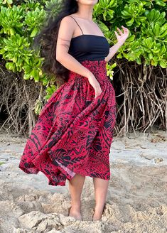 This Pa'u skirt is artfully handcrafted in Hawaii. These pa'u skirts--hula skirts--are performance grade and made for grace and flow as well as comfort. Made in Hawaii Length: 31 inches or 78.75 cm Adjustable Waist Size: Up to 60 inches or 152.4 cm 4 elastic bands Single layered for great flow More Made in Hawaii items: https://www.etsy.com/shop/NinthIsle?ref=search_shop_redirect Traditional Skirt Bottoms For Beach, Traditional Skirt For Beach, Traditional Long Skirt For The Beach, Red Long Wrap Skirt For The Beach, Traditional Long Skirt For Beach, Traditional Long Beach Skirt, Red Lined Beach Skirt, Red Lined Skirt For Beach, Red Lined Skirt For The Beach