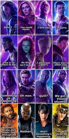 the avengers movie characters with their names