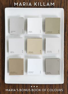 the cover of martha's bons book of colors, featuring different shades of paint