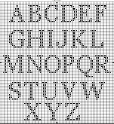 a cross stitch alphabet with letters and numbers