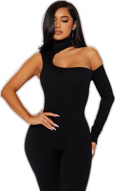 Solid One-shoulder Stretch Bodysuit, Solid One Shoulder Stretch Bodysuit, Stretch One-shoulder Bodysuit, Solid Stretch One-shoulder Jumpsuit, Black Stretch One-shoulder Bodysuit, Black One-shoulder Fitted Bodysuit, Black Fitted One-shoulder Bodysuit, Fitted Black One-shoulder Bodysuit, Trendy Fitted One-shoulder Jumpsuit