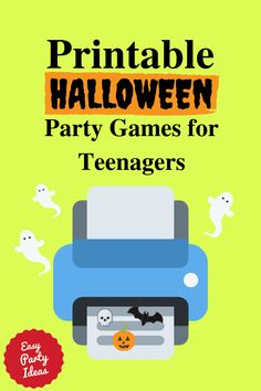 Cheap & Easy Printable Halloween Party Games for Teens Scary Halloween Party Games, Halloween Party Games For Teens, Party Games For Teenagers, Games For Teenagers, Party Games For Teens, Easy Halloween Games, Cheap Halloween Party, Fun Halloween Party Games