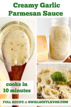 creamy garlic parmesan sauce in 10 minutes