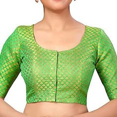 Women's Brocade Designer Saree Blouse Beautiful Lehenga Crop Top Part Wear Choli | eBay Green Padded Blouse Set For Diwali, Green Padded Blouse Set For Navratri, Green Blouse For Diwali, Green Choli For Diwali, Designer Saree Blouse, Beautiful Lehenga, Lehenga Crop Top, Be Classy, Saree Blouses