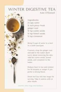 a recipe for winter digest tea