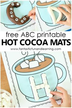 this free printable hot cocoa mats is perfect for kids to make