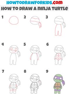 how to draw a ninja turtle from the movie teenage mutant turtles step by step instructions