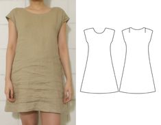 a women's dress with short sleeves and an asymmetrical neckline