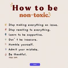 a sign that says how to be non - toxic