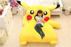 Cama Pikachu (II) Pikachu Bed, Japanese Bed, Pop Culture Gifts, Gaming Merchandise, Mattress Sofa, Bed Cushions, Japanese Cartoon