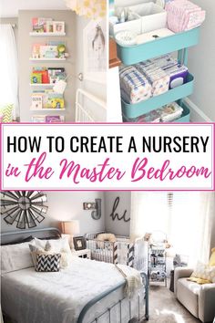 Nursery in Master Bedroom | Are you preparing for baby, but have a small space to work with? If you're short on space, you may need to have baby's nursery in the parents room. This can easily be done in 6 easy steps you can DIY. We'll go over nursery in master bedroom small space organization for crib, changing table and all of baby's necessities. Nursery In Master, Nursery Nook, Stylish Bedroom Design, Parents Room, Matching Patterns, Preparing For Baby, Nursery Baby Room, Baby Organization, Shared Rooms