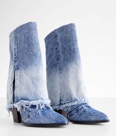 Steve Madden Livvy Denim Western Boot - Blue US 7-1/2, Women's Denim Frayed fold over washed cowboy boot Cushioned footbed 10 1/2 shaft 4 heel. Fabric upper & lining. PU sock. Fabric flocked outsole.. WOMEN'S SHOE SIZE CONVERSION CHART US 5 5.5 6 6.5 7 7.5 8 8.5 9 9.5 10 11 12 EU 35-36 36 36-37 37 37-38 38 38-39 39 39-40 40 40-41 41-42 42-43 UK 3 3.5 4 4.5 5 5.5 6 6.5 7 7.5 8 9 10 *Conversion sizes may vary. Available in whole and half sizes. Apparel & Accessories > Shoes Western Boots Women, Western Boot, Conversion Chart, Cowboy Boot, Shoe Size Conversion, Fold Over, Western Boots, Denim Women, Cowboy Boots