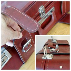 "Suitcase, Travel Luggage, Feaux Leather Valise, Suitcase Table, Luggage Bag, A vintage (1980) travel suitcase,covered with feux leather in Bordeaux colour. At the back side you can read a Greek travel number : 2238717/ 3δ (delta \"D\" ) The suitcase is in excellent condition (used) with some rustic spots upon metal parts.. The interior part is in very good (used) condition.. Please check all photos.. Feaux Leather Suitcase Dimensions: Base : 68 x 42.5 cm or 26.77 x 16.73 inches Height: 19.8 cm Cardboard Suitcase, Suitcase Table, Greek Travel, Suitcase Travel, Bordeaux Color, Travel Trunk, Leather Suitcase, Suitcase Cover, Storage Trunk