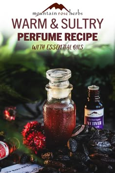 Fragrance Oil Recipes, Aromatherapy Oil Blends, Body Care Recipes, Homemade Perfume, Vetiver Essential Oil