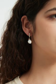 SKYE | Yvette Baguette Cubic Zirconia Pearl Earrings | Quiet Luxury Pearl Jewelry Baguette Earrings, Baguette Earring, Quiet Luxury, Pearl Drop Earrings, Pearl Drop, Pearl Jewelry, Freshwater Pearls, Ivy, Cubic Zirconia