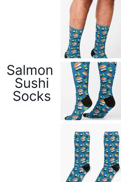 Show off your love for sushi with our Salmon Sushi Socks, featuring fun designs and vibrant colors! The perfect gift for adults, these happy sushi socks make for an adorable gift and a novel addition to any wardrobe. Dive into style today! Salmon Sushi, Fun Designs, Gifts For Adults