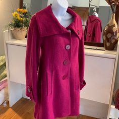 H&M Pink Pea Coat Just Like Brand New Length About 30” Pink Peacoat, H&m Jackets, Pea Coat, Pea Coats, H&m, Jackets & Coats, Size 2, Jackets For Women, Brand New