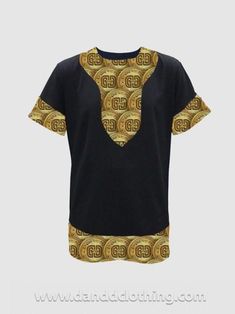 T-Shirt Coins Gold Design Summer Outfits For Men, African Wear For Men, African Print Shirt, African Shirts For Men, Outfits For Men, African Shirts, S Heart, Oversize Women, Classic Suit