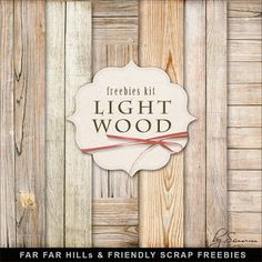 a sign that reads freebies kit light wood