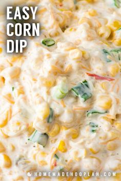 a white bowl filled with corn and cheese