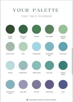 Summer Color Analysis Outfits, True Summer Outfits Palette, True Summer Color Palette Outfits, Summer Palette Colors, True Summer Color Palette, Color Analysis Summer, Deep Summer, Cool Summer Palette, Colour Season