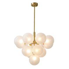 This stunning Frosted Ribbed Glass Bubble Chandelier adds a touch of elegance and whimsy to your home décor, making it a standout piece. With 13 frosted ribbed glass globes arranged around the downrods and bulb base, this grape bunch shape cluster chandelier creates a capti vating glass bubble effect. The soft mood lighting emitted through the frosted glass by G9 bulbs (not included) adds to the overall charm of the Opal Glass Globe Fixture. Perfect for a dining room, living space, or entryway, Bubble Glass Chandelier, Bathroom Chandelier Over Tub, Tub Chandelier, Glass Bubble Chandelier, Rose Gold Chandelier, Bathroom Chandelier, Glass Globe Chandelier, Desert House, Liberty House