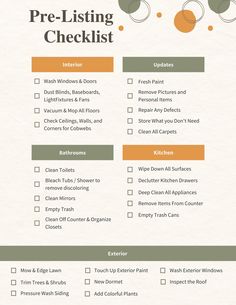 a printable checklist for cleaning and other things to do in the house or office