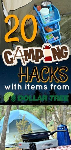 camping hacks with items from dollar tree