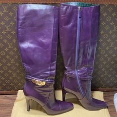 Reposhing This Item I Purchased From @Coxjordan. Loved It, But Ready To Rotate For Something New. Questions? Leave A Comment Below! Hermes Boots, Gucci Boots, Shoes Purple, Gucci Shoes, Shoes Heels Boots, Leave A Comment, Color Purple, Something New, Shoes Women Heels