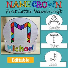 the name crown is made up of different shapes and sizes, including letters that spell it out