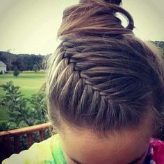 Fishtale french braid >> 11 Cool and Practical Hairstyle for Training Box Braids Hairstyles, Volleyball Hairstyles, French Braid, Braid Styles, Pretty Hairstyles, Up Hairstyles, Kids Hairstyles