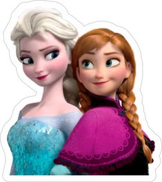 two frozen princesses standing next to each other