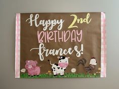 Custom Painted Farm Party Banner Size Options : 3 feet tall by 4-8 feet long (depending on option chosen).  2 feet tall by 4-8 feet long (depending on option chosen These are painted on high quality banner paper.  Please include the following in the personalization details: Wording Theme of the event, specific banner requests color choices for paint font type (script, handwritten, etc. *Choose from basic or two graphic  designs- prices are different for each! I'll email a digital mock up of your Hand Painted Banner, Farm Birthday Banner, Kraft Paper Banner, Painted Banner, Engagement Banner, Twenty First Birthday, Paint Font, Party Girlande, Banner Size