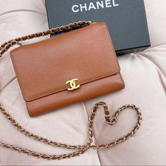 Reposhing This Item I Purchased From @Prettybirdusa. Loved It, But Ready To Rotate For Something New. Questions? Leave A Comment Below! Wallet On Chain, Chanel Bags, Tan Color, Leave A Comment, Something New, Chanel, Bag Lady, Wallet, Chain