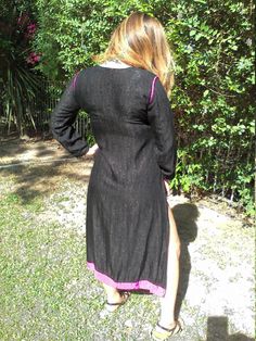 "Maxi dress,long,black, embroidered dress, medium,pink,orange,green Measurements: Bust 40\" Waist 38\" Hips 44\" Length 48\" Sleeve length 20\" Excellent condition J 714 SEE OUR ONLINE STORE FOR MORE GREAT STUFF NOT SOLD HERE WWW.FREEDOMBAGZ.COM Maxi dress,long,black, embroidered dress, medium,pink,orange,green" Pink Fitted Kurta With Long Sleeves, Fitted V-neck Party Kurta, Fitted V-neck Kurta For Party, Traditional Black Kurta For Spring, Traditional Black Maxi Dress For Spring, Black Long Sleeve Kurta For Spring, Black Straight Kurta For Summer, Spring Party Fitted Kurta, Fitted Black Spring Kurta