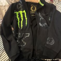 Monster energy Fox Racing Zip up hoodie  Size small fits like medium  I’m 5’10 for reference  Rare monster merch Fox Racing Hoodie, Fox Monster, Scene Goth, Goth Clothes, Fox Racing, Monster Energy, Emo Scene