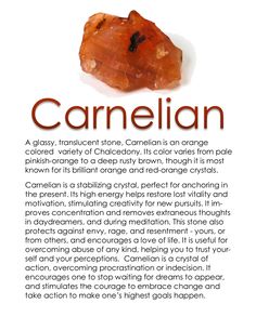 Carnelian is an extremely empowering crystal that restores vitality and motivation, helping us achieve our highest goals.  Carnelian is associated with the Sacral Chakra, balance, and positive energy. Carlenian Crystal, Carnillean Crystal Meaning, Is Carnelian Water Safe, Red Carnelian Crystal Meaning, Carnillean Crystal, Office Crystals, Carnelian Crystal Meaning, Crystal Carnelian, Raw Carnelian