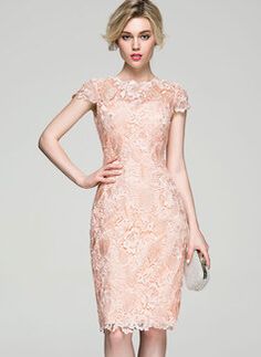 Knee Length Lace Dress, Beautiful Cocktail Dresses, Knee Length Cocktail Dress, Chiffon Cocktail Dress, 파티 드레스, Lace Cocktail Dress, City Hall Wedding, Bridal Party Dresses, Cocktail Dress Lace