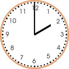 an orange clock with black numbers on the face is shown in front of a white background