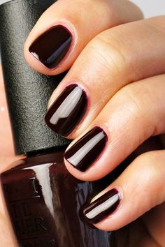 Dark Nail, Opi Colors, Dark Nail Polish, Opi Nail Colors, Nail Color Ideas, Milky Nails, Pretty Nail Polish, Nagel Tips, Designs Nail