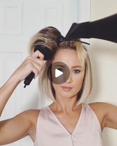 How To Style Curtain Bangs With Blow Dryer Brush, How To Style Medium Short Hair, Blow Dry Bob For Volume, Bouncy Bob Blowout, Layered Bob Blowout, How To Blow Out Short Hair At Home Tips, Bob Blow Dry, How To Style A Short Bob Tutorials