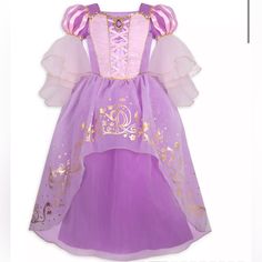 New With Tags, Size 7/8 Rapunzel Princess Dress Family Disneybound, Rapunzel Dress Kids, Medieval Sleeves, Store Target, Tangled Costume, Dream Daughter, Rapunzel Costume, Tangled Birthday