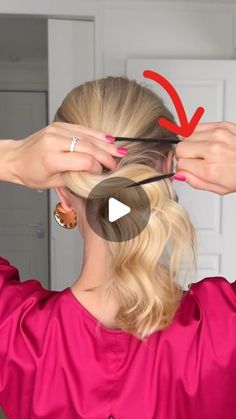 Ponytail Hairstyles Easy, Easy Hair Updos, Hair Upstyles, Trendy Wedding Hairstyles, Hair Tutorials For Medium Hair, Peinados Recogidos, Hair Videos Tutorials, Bun Hairstyles For Long Hair, Hair Up Styles