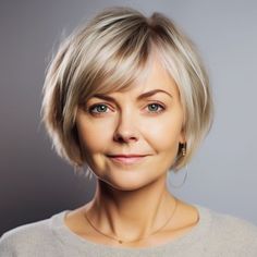 Short Rounded Haircut, Short Layered Bob With Bangs Over 50, Short Thick Hair Styles Over 50, Short Layered Bob With Bangs Fine Hair, Short Hair Cuts For Women With Bangs Bob, Short Crop Hair Women, Choppy Short Bob Hairstyles, Short Lob Haircut With Bangs, Short Bob Haircuts Side Part