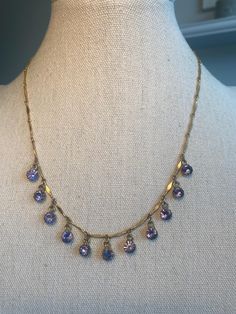 This listing is for a gorgeous necklace.  Please review pics carefully before purchasing Antique Jeweled Collectible Necklace, Purple Jeweled Necklace For Formal Occasions, Jeweled Dangle Necklaces In Costume Jewelry Style, Vintage Crystal Necklaces With Stones, Costume Jewelry Jeweled Dangle Necklaces, Formal Purple Jeweled Necklace, Vintage Crystal Jeweled Necklaces, Vintage Round Necklaces With Stones, Costume Jewelry Rhinestone Dangle Necklace