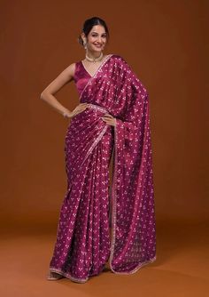 This Diwali, embrace your new looks wearing this lovely party wear saree. Coming in 4 colors, the saree is made of the finest satin silk fabric and bordered by sequins and thread lace work. The saree also displays bandhani prints on it and is very soft to touch. Easy to wear saree and easy to carry. The saree also comes with a fabric belt with lace work (as shown in picture). The saree comes with a fully stitched blouse in size 36. Blouse is made of dupion silk material and is front open. with doris at the back. There is a margin at 38 inches and a lot of room for expansion to bigger size (max of 42 inches). Size 36-42 fully stitched blouse - Awesome satin silk party wear saree with sequin and lace border | Bollywood sarees online shopping usa Bollywood Style Katan Silk Pre-draped Saree For Party, Festive Satin Pre-draped Saree, Festival Saree With Resham Embroidery In Satin, Satin Saree With Resham Embroidery For Eid, Festive Satin Saree With Resham Embroidery, Diwali Satin Saree With Resham Embroidery, Eid Satin Saree With Resham Embroidery, Festival Satin Saree With Resham Embroidery, Party Katan Silk Pre-draped Saree