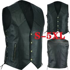 SPECIFICATIONS Lining Material: POLYESTER Style: Punk Style Applicable Season: Spring and Summer Material: leather Type: regular Item Type: Outerwear & Coats Place Of Origin: ITALY Collar: V-Neck Closure Type: Single Breasted Hooded: No Outerwear Type: vest Gender: MEN Decoration: Button [20240314] Motorcycle Leather Vest, Leather Waistcoat, Motorcycle Vest, Vest Men, Denim And Lace, Leather Vest, Casual Coat, Mens Vest, Outerwear Coats