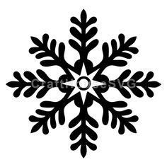 a black and white snowflake on a white background